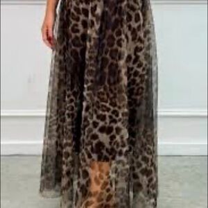 Leopard Print Maxi Skirt